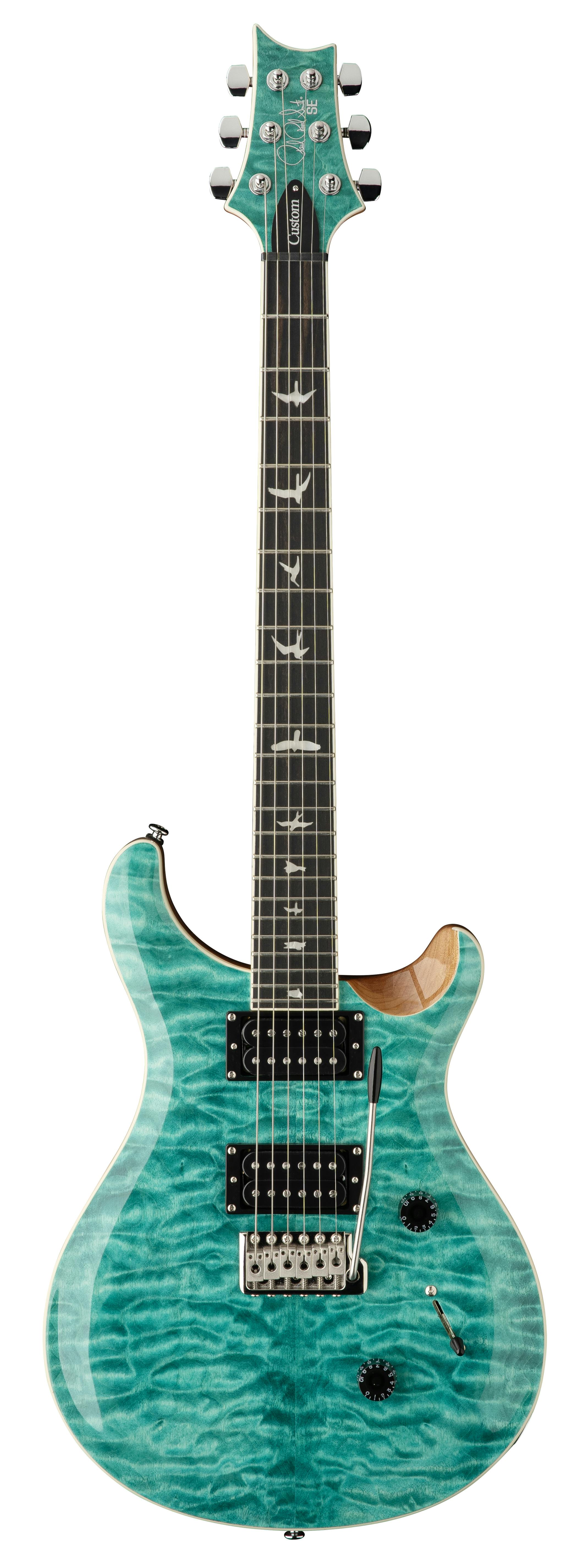 PRS SE Custom 24 Electric Guitar in Turquoise Quilt - Andertons Music Co.
