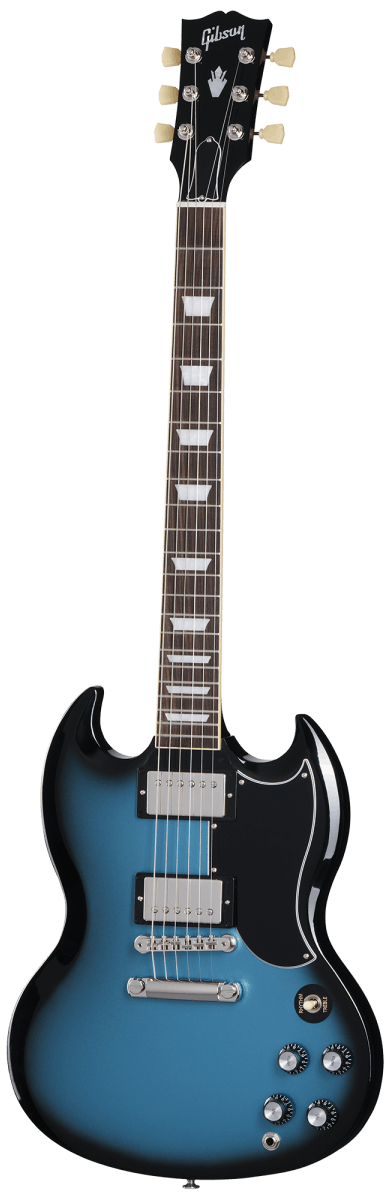 Gibson SG Standard 61 Stop Bar Electric Guitar in Pelham Blue Burst -  Andertons Music Co.