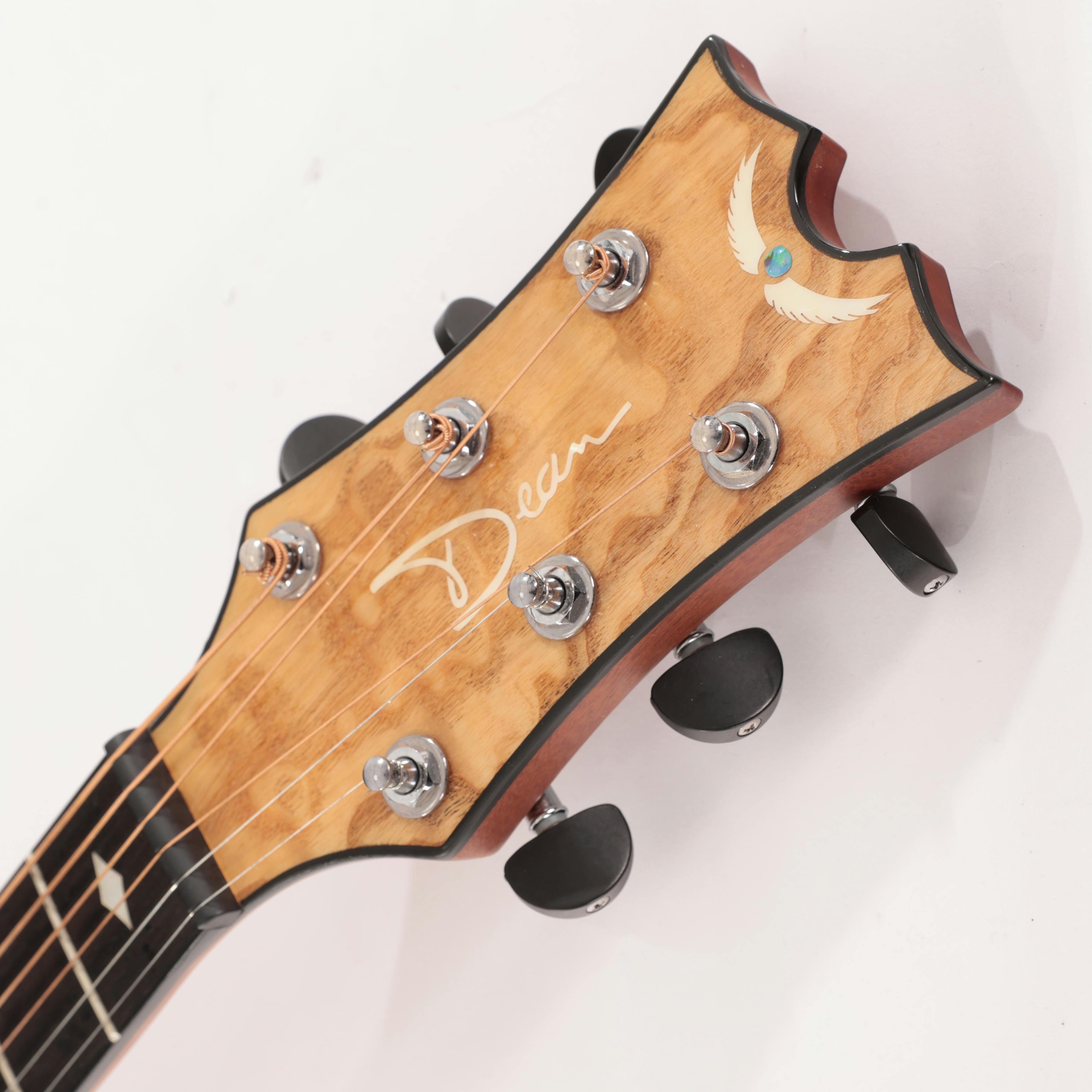 Dean Exhibition Quilt Ash Acoustic Electric Guitar w/Aphex