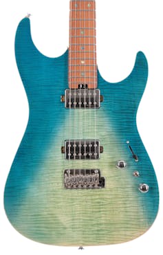 Second Hand Soloking MS-1 Custom Flame Top in Turquoise Wakesurf
