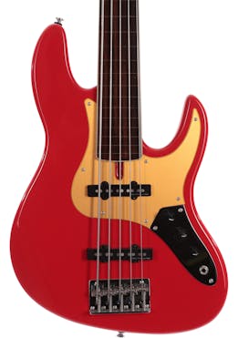 Sire Marcus Miller V5 24 Fret 5-String Fretless Bass Guitar in Dakota Red