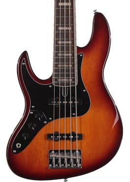 Sire Marcus Miller V5 24 Fret Left-Handed 5-String Bass Guitar in Tobacco Sunburst