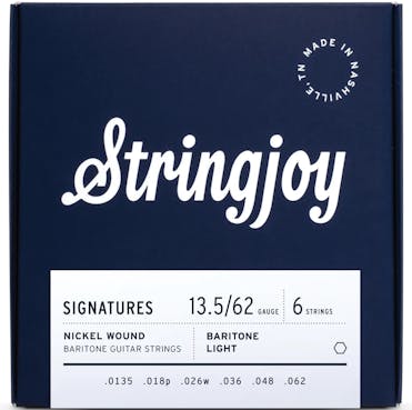 Stringjoy Signatures Baritone Balanced Light Gauge 13.5-62 Nickel Wound Electric Guitar Strings