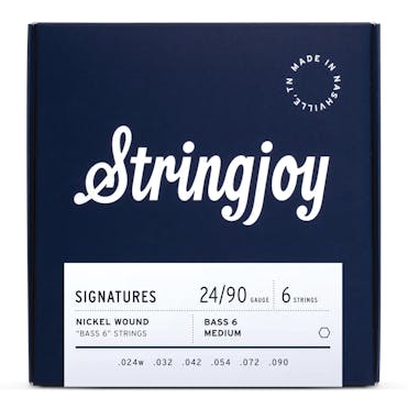 Stringjoy Signatures Bass VI Balanced Medium Gauge 24-90 Nickel Wound Strings