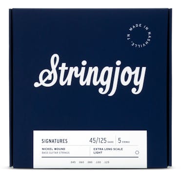 Stringjoy Light Gauge 45-125 5 String Long Scale Nickel Wound Bass Guitar Strings