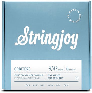 Stringjoy Orbiters Balanced Super Light Gauge 9-42 Coated Nickel Wound Electric Guitar Strings