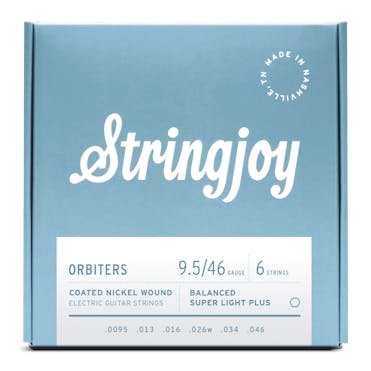 Stringjoy Orbiters Balanced Super Light Plus Gauge 9.5 - 46 Coated Nickel Wound Electric Guitar Strings