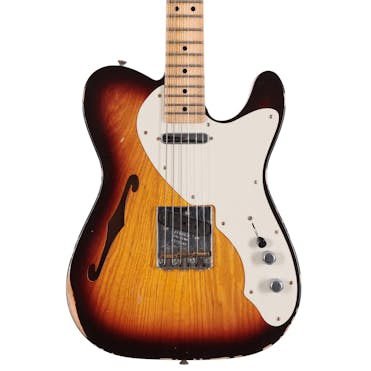 Second Hand Fender Custom Shop 50's Thinline Tele in Chocolate Three Tone Sunburst
