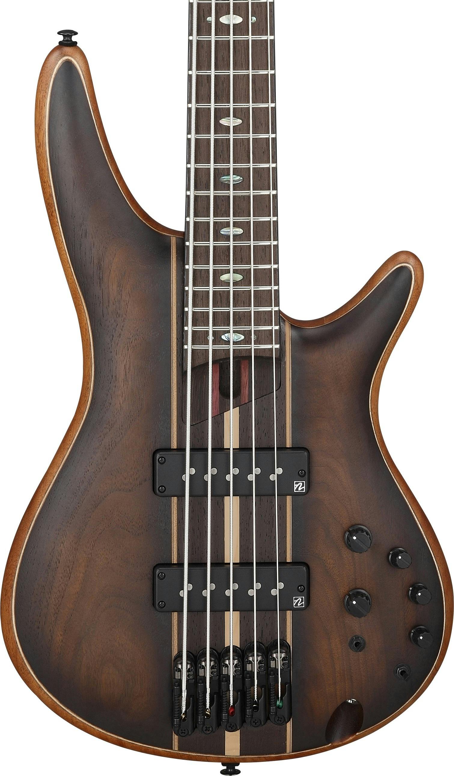 Ibanez SR1355B EB Premium 5 String Bass Guitar in Dual Mocha Burst Flat