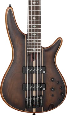 Ibanez SR1355B-EB Premium 5-String Bass Guitar in Dual Mocha Burst Flat