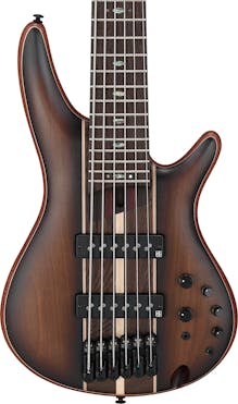 Ibanez SR1356B-DUF Premium 6-String Bass Guitar in Dual Mocha Burst Flat