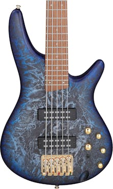 Ibanez SR305EDX-CZM 5-String Bass in Cosmic Blue Frozen Matte
