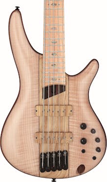 Ibanez SR5FMDX2-NTL Premium 5-String Bass Guitar in Natural Low Gloss