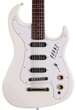 Burns SSJ Short-Scale Jazz 12-String Electric Guitar in Shadows White