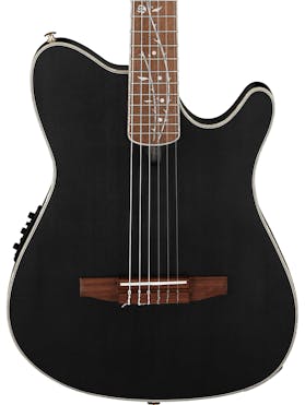 Ibanez TOD10N Tim Henson Signature "Tree of Death" Nylon-String Electro Acoustic Guitar in Transparent Black Flat