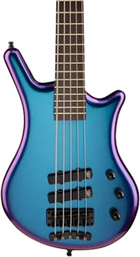 Warwick Special Edition GPS Thumb BO 5-String Bass Guitar in Custom Blue "Flip Flop" Colour-Shift Finish