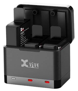 Xvive Battery charger case with three batteries for U5