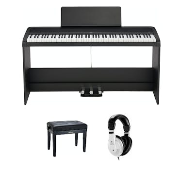 Korg B2 Digital Piano in Black Bundle 3