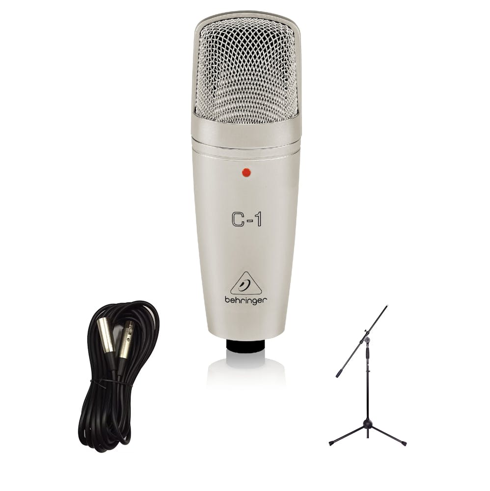 Behringer C1 Studio Condenser Microphone Bundle with Cable and Stand -  Andertons Music Co.