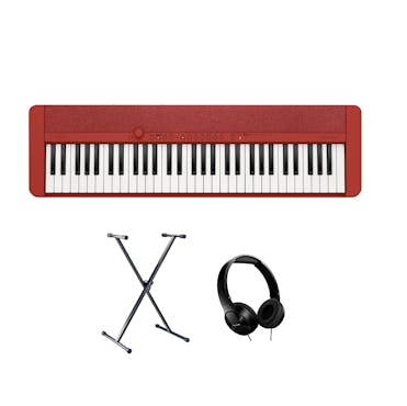 Casio CT-S1 Digital Piano in Red Bundle