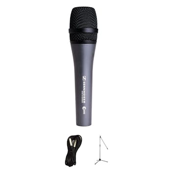 Sennheiser E845 Microphone Bundle with Tour Tech Mic Stand and XLR Cable
