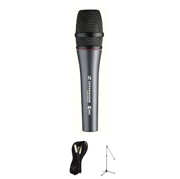 Sennheiser E865 Microphone Bundle with Mic Stand & XLR Cable