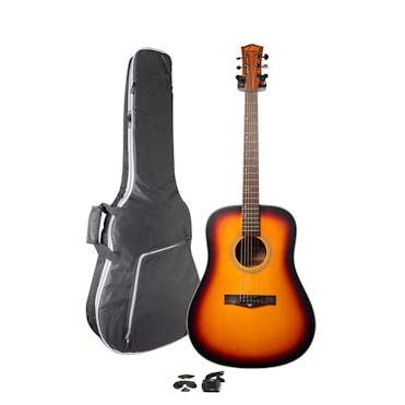 Eastcoast D1 Sunburst Acoustic Starter Pack with Accessories