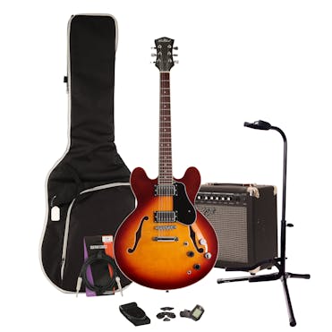 EastCoast G35 Vintage Sunburst Electric Guitar Starter Pack 15W Amp & Accessories