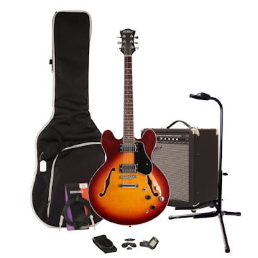 EastCoast G35 Vintage Sunburst Electric Guitar Starter Pack 35W Amp & Accessories