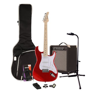 EastCoast ST1 Red Electric Guitar Starter Pack with 35W Amp & Accessories