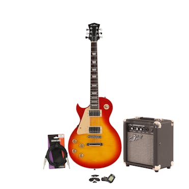 Eastcoast L1 Left Handed Cherry Burst Electric Guitar Starter Pack with 10W Amp & Accessories