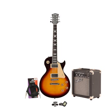 EastCoast L1 Vintage Sunburst Electric Guitar Starter Pack with 10W Amp & Accessories