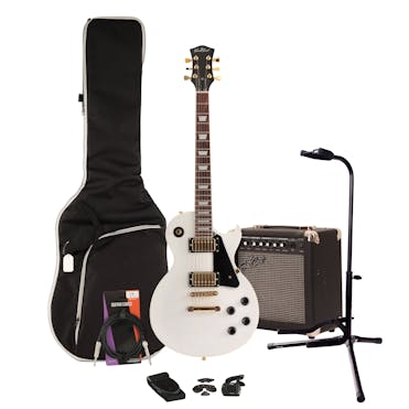 Eastcoast L1 White Electric Guitar Starter Pack 15W Amp & Accessories