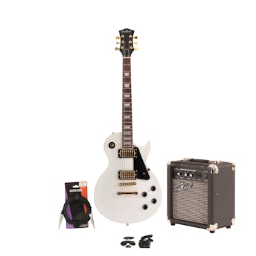 Eastcoast L1 White Electric Guitar Starter Pack 10W Amp & Accessories