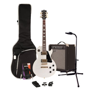 Eastcoast L1 White Electric Guitar Starter Pack 35W Amp & Accessories