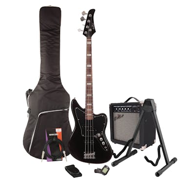 EastCoast MB30 Bass in Black Bundle with 15w Amp & Accessories