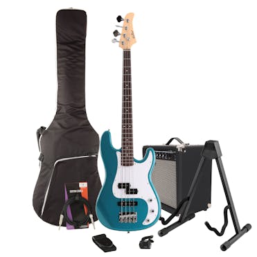 Eastcoast PJ4 LPB Blue Bass Bundle with 25W Amp & Accessories