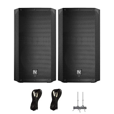 Electro Voice ELX200-12P Speaker Bundle with Stands