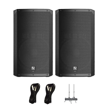 Electro Voice ELX200-15P Speaker Bundle with Stands