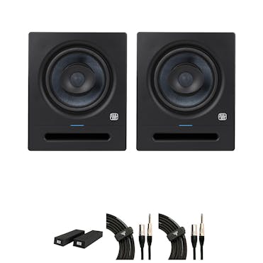 Presonus Eris Pro 8 Monitor Bundle With Foam Speaker Pads and Cables