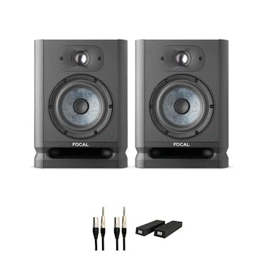 Focal Alpha 65 EVO Active Studio Monitor Bundle with Foam Pads and cables