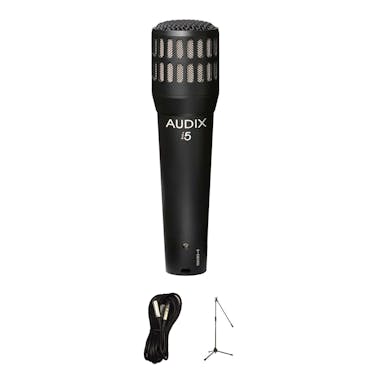 Audix I5 Dynamic Microphone Bundle with Mic Stand and XLR Cable
