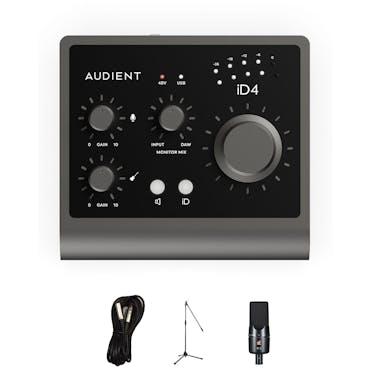 Audient ID4MKII Bundle with SE Electronics X1A, Boom Stand and Cable