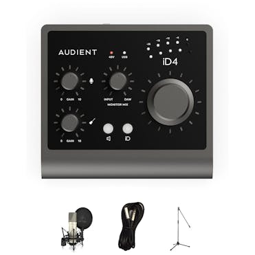 Audient ID4 MKII USB Audio interface with Behringer TM1, Cable and Stand