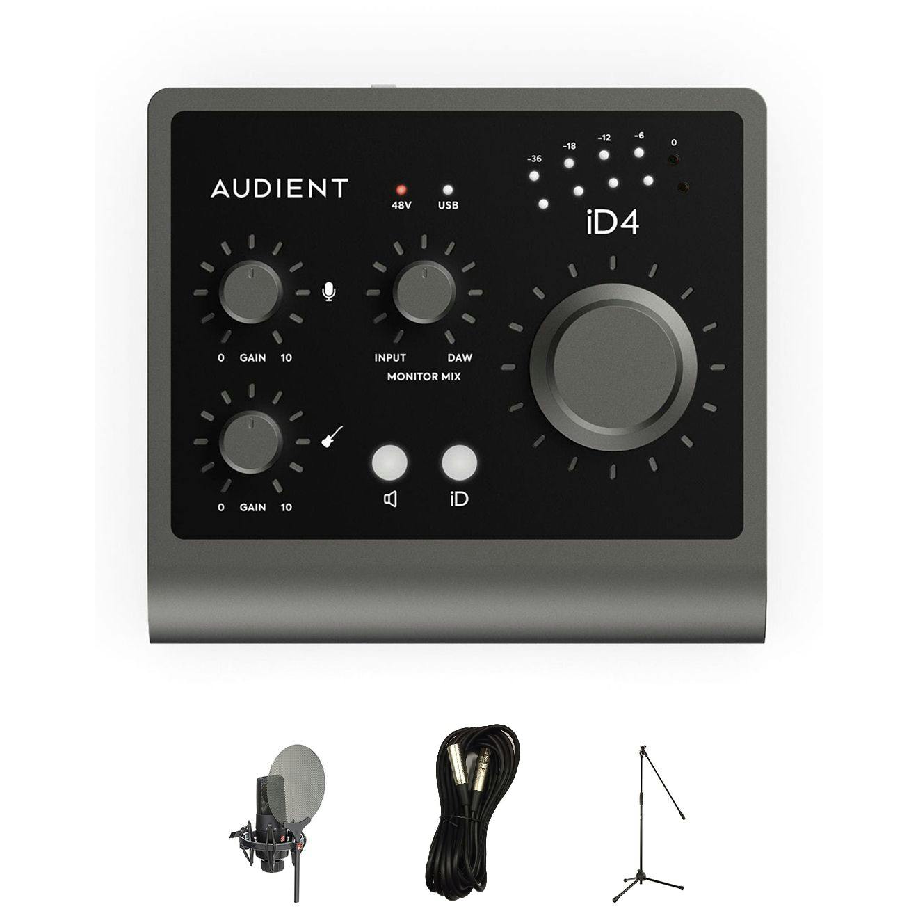 Audient ID4 MKII USB Audio interface with SE Electronic X1S, Cable