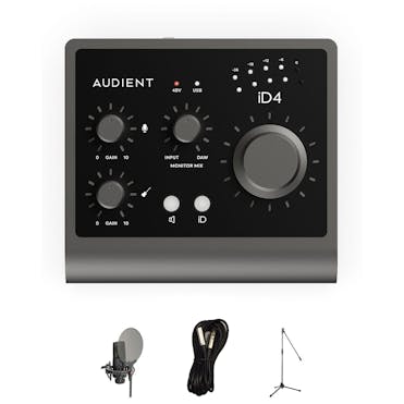 Audient ID4 MKII USB Audio interface with SE Electronic X1S, Cable and Stand