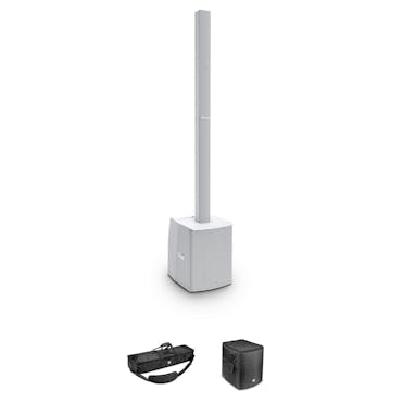 LD Systems MAUI 28 G2 - Portable Column PA System in White Bundle with Bags