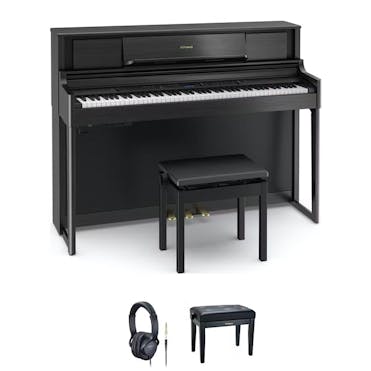 Roland LX705 Digital Piano in Black Bundle