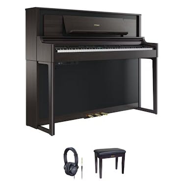 Roland LX706 Digital Piano in Dark Brown Bundle