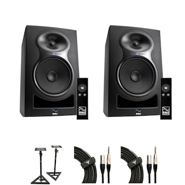 Kali MM-6 Studio Monitor Bundle with Stands and Cables
